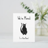 引っ越しましたブラックキャットニューホームシンプル 案内ポストカード (スタンド正面)