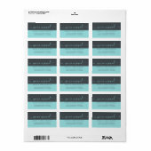 引っ越しましたブラックターコイズの新しいアドレス ラベル (フルシート)