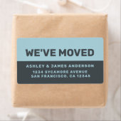 引っ越しましたブラックブルーグロー新しいアドレス ラベル (インサイチュ)