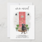 引っ越しましたブラックラブラドールレッドドアドッグ移動 案内状 (正面)