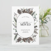 引っ越しましたブラック・ウィンター・ムービング・アナウンスメント シーズンカード (スタンド正面)