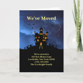 引っ越しましたブラッ不気味クハウ幽霊のよく出るス カード (正面)