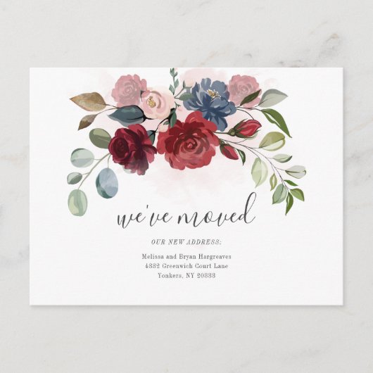 引っ越しましたブルゴーニュフローラ移動 案内ポストカード (正面)