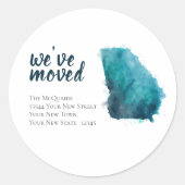 引っ越しましたブルーウォーターカラージョージア ラウンドシール (正面)