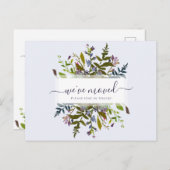 引っ越しましたブルーボタニカルスクリプト発表 ポストカード (正面/裏面)