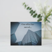 引っ越しましたプロフェッショナルオフィス建物カスタム ポストカード (スタンド正面)