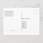 引っ越しましたペットの写真の新しいアドレス通知 案内ポストカード (裏面)