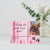 引っ越しましたペットの写真の新しいアドレス通知 案内ポストカード (スタンド正面)