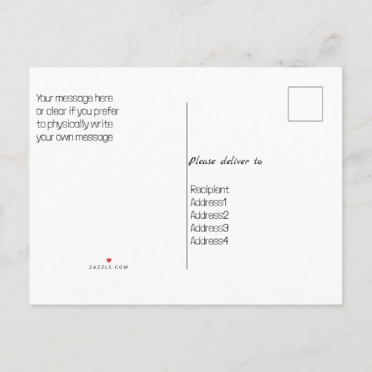 引っ越しましたペットの写真の新しいアドレス通知 案内ポストカード (裏面)