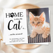 引っ越しましたペットフォト新しいアドレス猫の移動 案内ポストカード