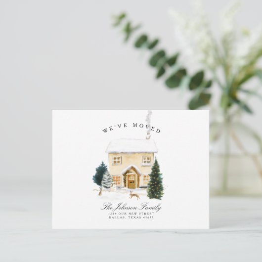 引っ越しましたホリデーウィンタースノークリスマスハウス 案内ポストカード (スタンド正面)