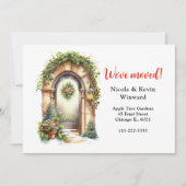 引っ越しましたホリデークリスマスガーランドドア 案内状 (正面)