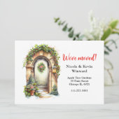 引っ越しましたホリデークリスマスガーランドドア 案内状 (スタンド正面)