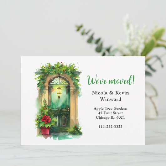 引っ越しましたホリデークリスマスホリードア 案内状 (スタンド正面)