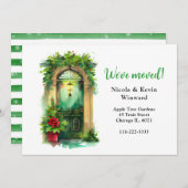 引っ越しましたホリデークリスマスホリードア 案内状 (正面/裏面)