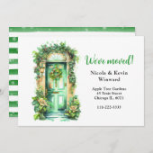 引っ越しましたホリデークリスマスリースドア 案内状 (正面/裏面)