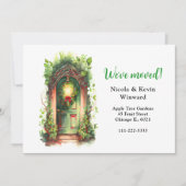 引っ越しましたホリデークリスマスリースドア 案内状 (正面)