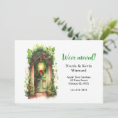 引っ越しましたホリデークリスマスリースドア 案内状 (スタンド正面)