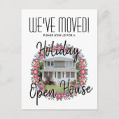 引っ越しましたホリデー引っ越し祝いパーティーパーティー写真 案内ポストカード (正面)