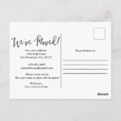 引っ越しましたホームスイートホームポストカード ポストカード (裏面)