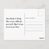 引っ越しましたホームスイートホームムービングアナウンス ポストカード (裏面)