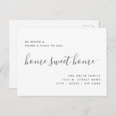 引っ越しましたホームスイートホームモダン書道  ポストカード (正面/裏面)