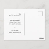 引っ越しましたホームスイートホームモダン書道  ポストカード (裏面)