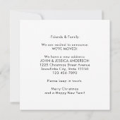 引っ越しましたホームスイートホームリースホリデームービング 案内状 (裏面)