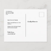 引っ越しましたホームモダンタイポグラフィカスタムアナウンス 案内ポストカード (裏面)