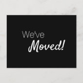 引っ越しましたホームモダンタイポグラフィカスタムアナウンス 案内ポストカード (正面)