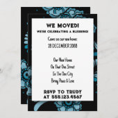 引っ越しましたホーム賛美ズニューハウスウォーミングパーティー 招待状 (正面/裏面)