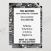 引っ越しましたホーム賛美ズニューハウスウォーミングパーティー 招待状 (正面/裏面)