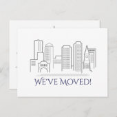 引っ越しましたボストンシティスカイライン 案内ポストカード (正面/裏面)