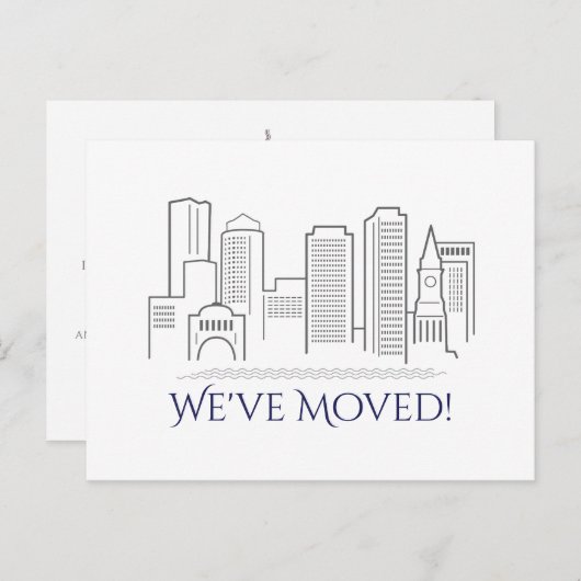 引っ越しましたボストンシティスカイライン 案内ポストカード