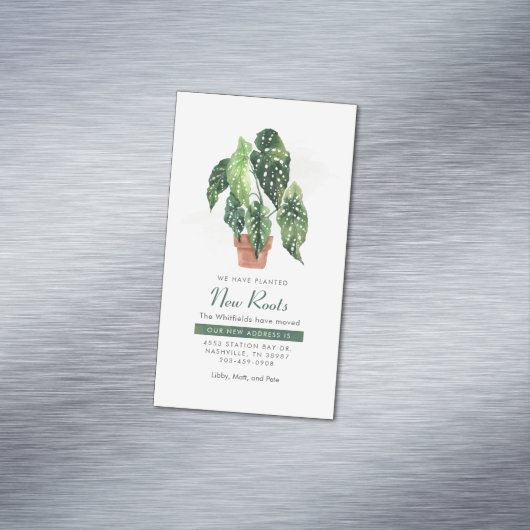 引っ越しましたボタニカルボホ引越し告知 マグネット名刺 (インサイチュ)