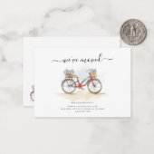 引っ越しましたボホシック赤い自転車移動 ノートカード (正面/裏面インサイチュ)