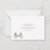 引っ越しましたボホシック赤い自転車移動 ノートカード (裏面)