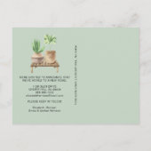 引っ越しましたボホプラントセージ緑の移動 案内ポストカード (裏面)