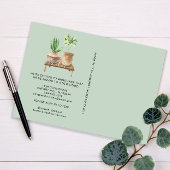 引っ越しましたボホプラントセージ緑の移動 案内ポストカード