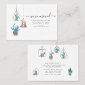 引っ越しましたボホ多肉食住所の変更 名刺 (正面/裏面)