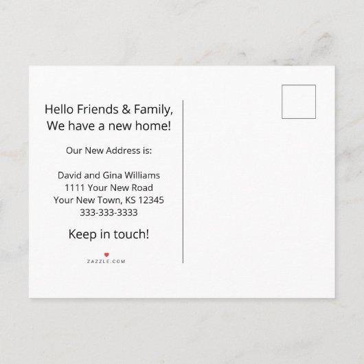 引っ越しましたボーデイジーフローラ移動 案内ポストカード (裏面)