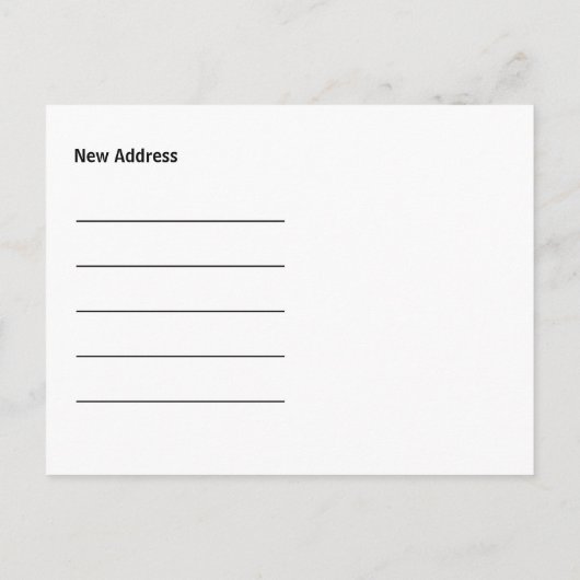 引っ越しましたポートランドオレゴン新しい住所はがき 案内ポストカード (裏面)