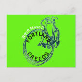引っ越しましたポートランドオレゴン新しい住所はがき 案内ポストカード (正面)