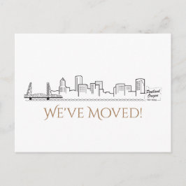 引っ越しましたポートランドシティスカイライン 案内ポストカード