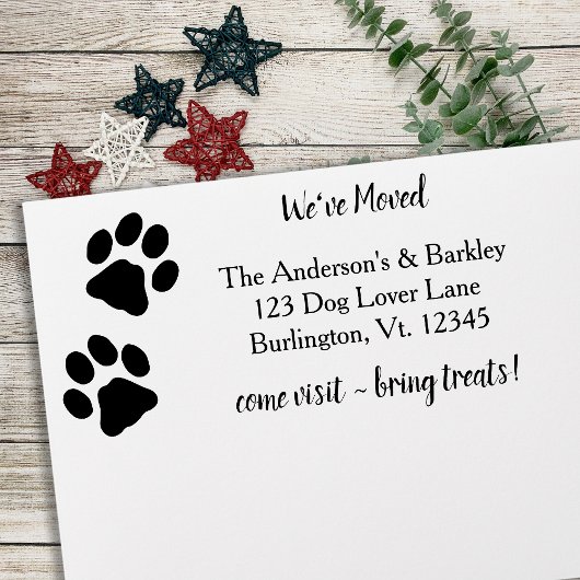 引っ越しましたポープリント移動差出人住所 セルフインキングスタンプ