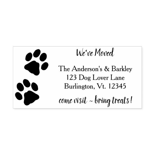 引っ越しましたポープリント移動差出人住所 セルフインキングスタンプ (デザイン)