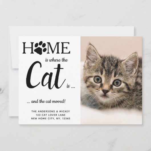 引っ越しましたマイキャット&アイカスタムフォトペットムービング 案内状 (正面)