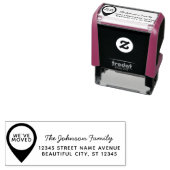 引っ越しましたマップピン移動差出人住所ラベル セルフインキングスタンプ (インサイチュ)