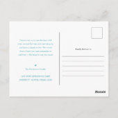 引っ越しましたミニマルサファイアブルーの新しいアドレス ポストカード (裏面)