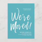引っ越しましたミニマルサファイアブルーの新しいアドレス ポストカード (正面)